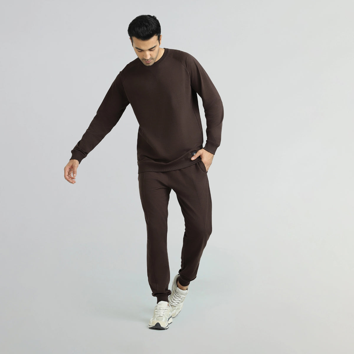 Cruze French Terry Cotton Sweatshirts Malt Brown