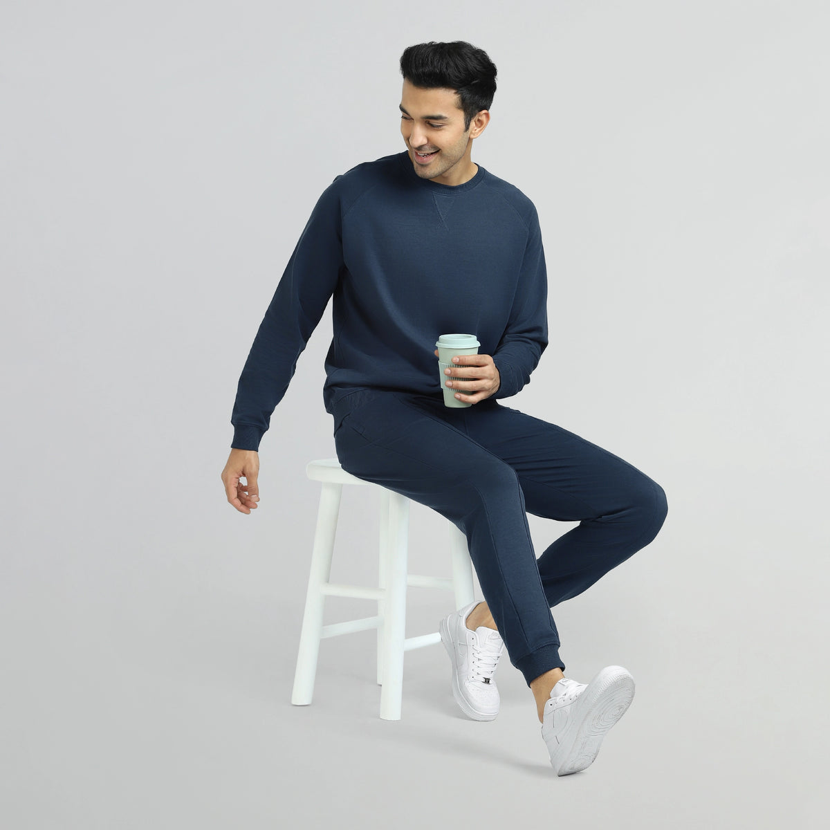 Cruze French Terry Cotton Sweatshirts Opal Blue