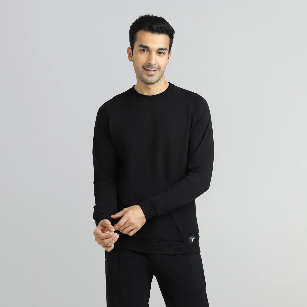 Cruze French Terry Cotton Sweatshirts Pitch Black