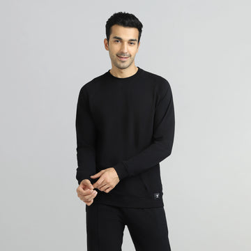Cruze French Terry Cotton Sweatshirts Pitch Black