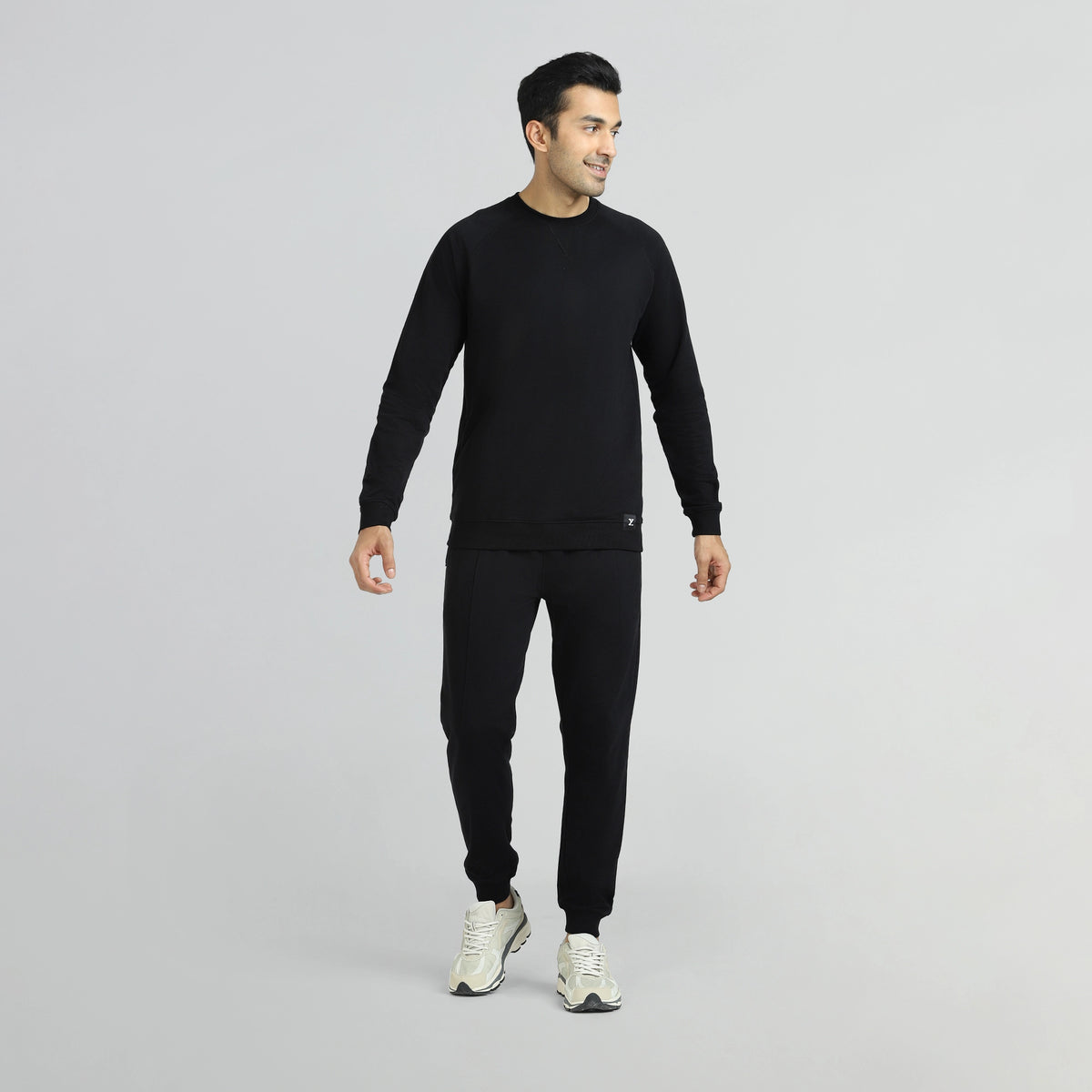 Cruze French Terry Cotton Sweatshirts Pitch Black