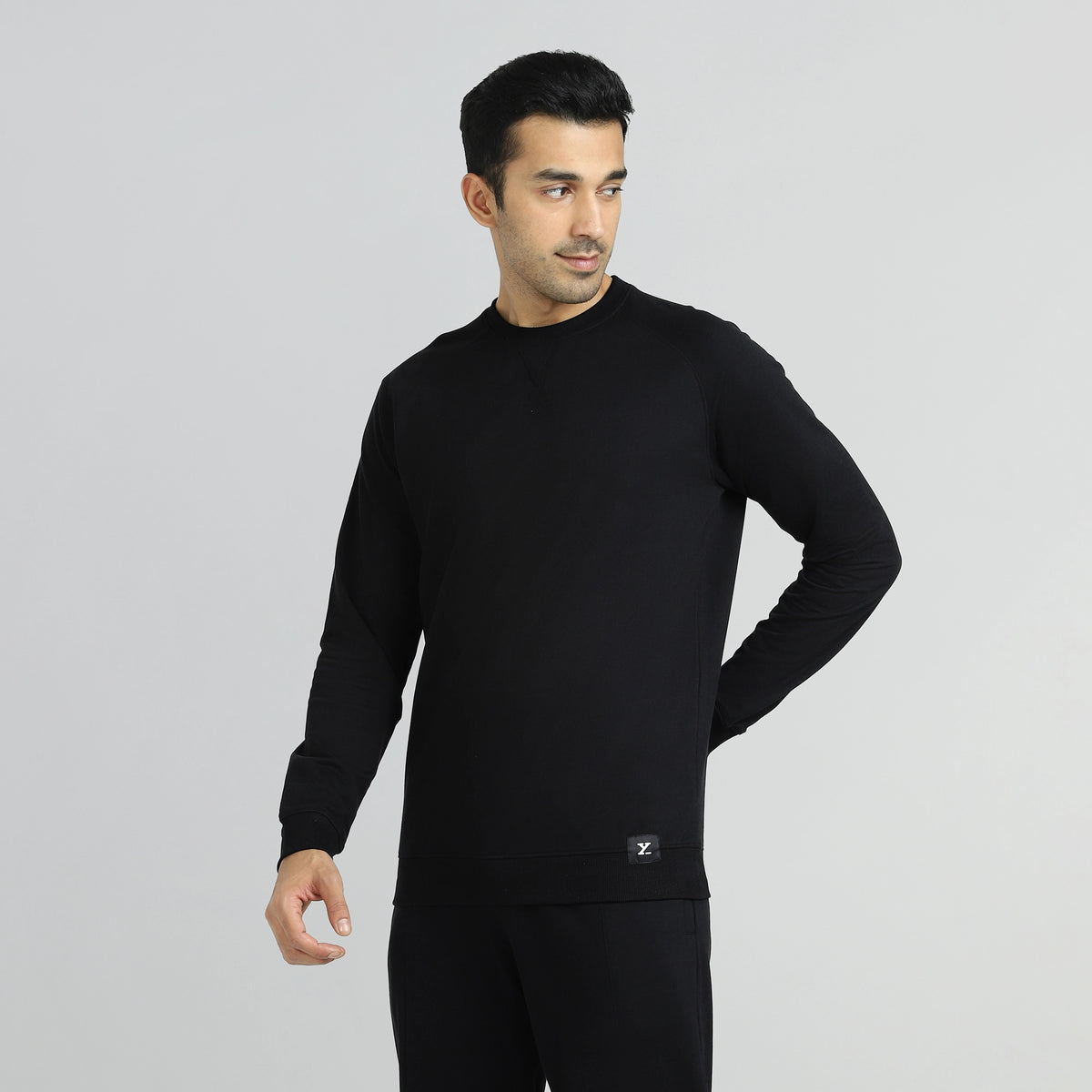 Cruze French Terry Cotton Sweatshirts Pitch Black