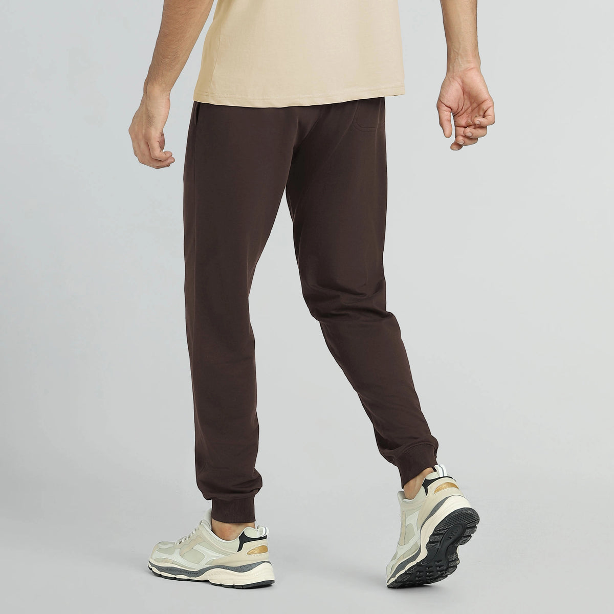 Cruze French Terry Cotton Joggers Malt Brown