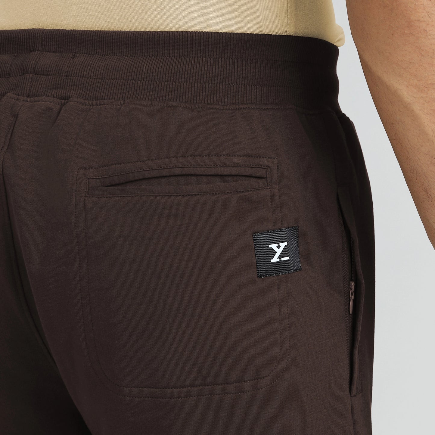 Cruze French Terry Cotton Joggers Malt Brown