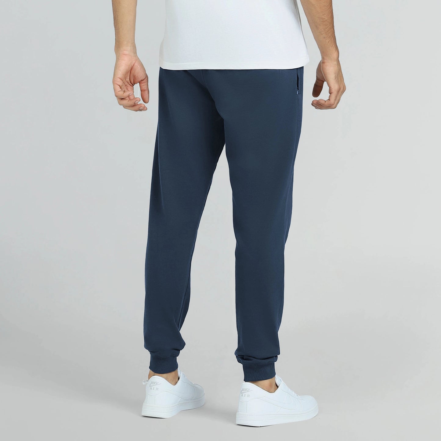 Cruze French Terry Cotton Joggers Opal Blue