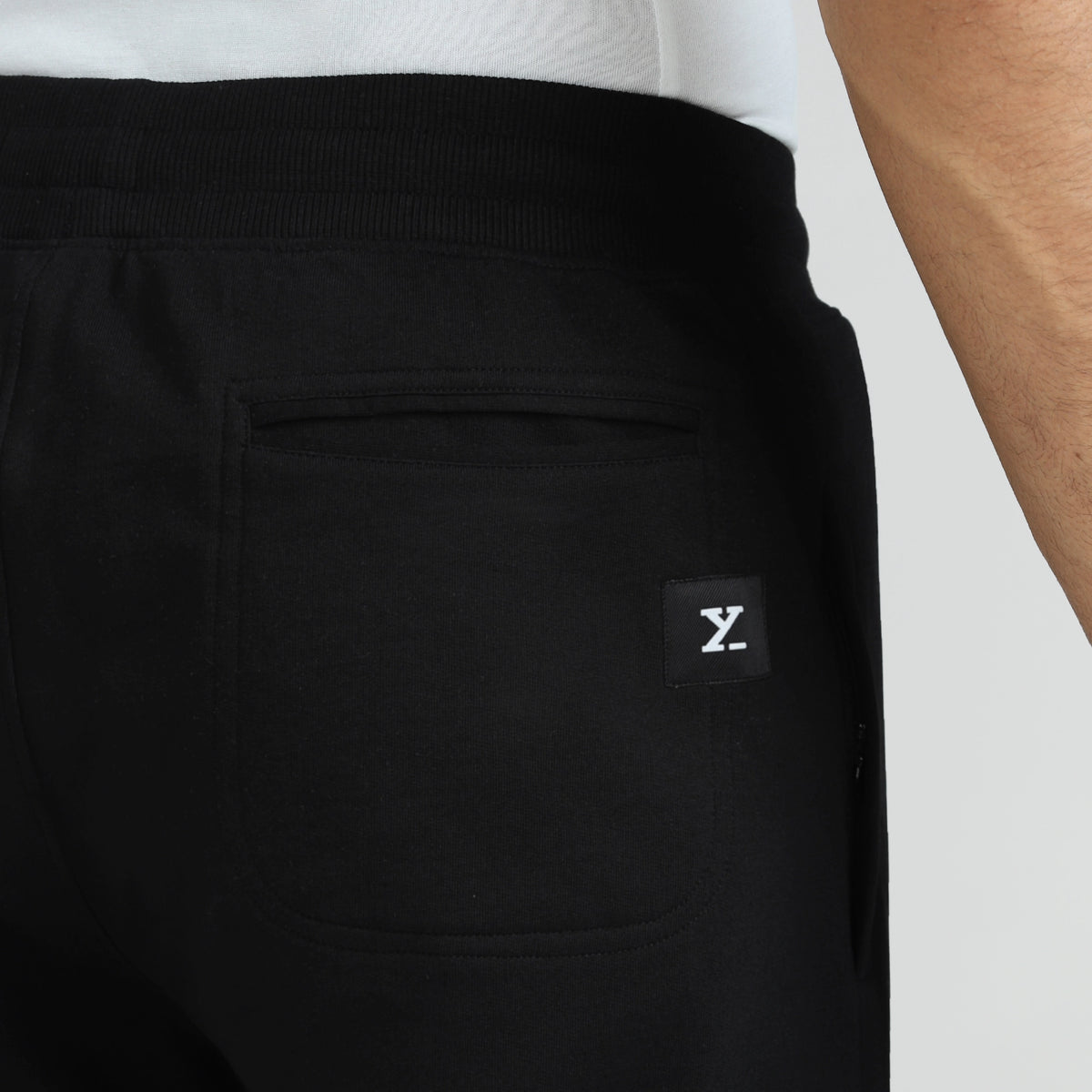Cruze French Terry Cotton Joggers Pitch Black
