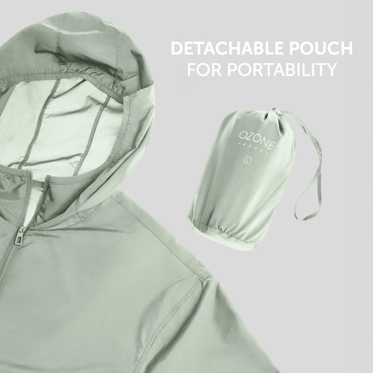 Ozone Polyester Parka Jacket - Chrome White