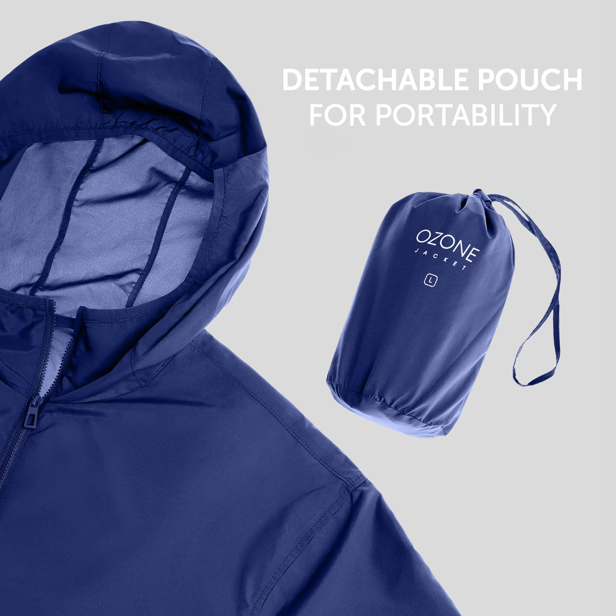 Ozone Polyester Parka Jacket - Estate Blue