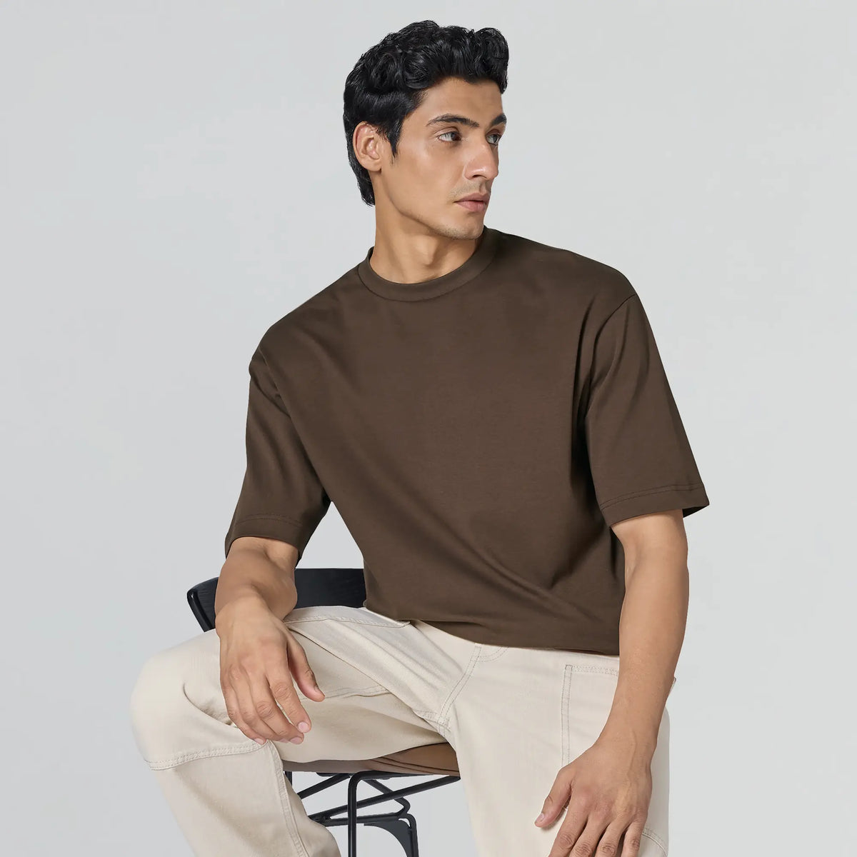 Drift Cotton Oversized T-shirts Espresso Brown