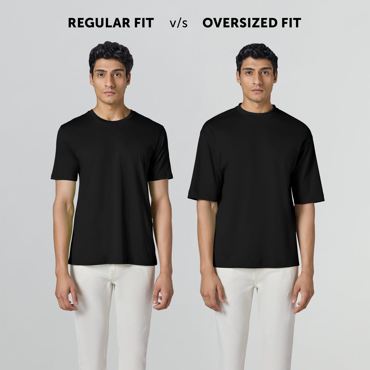 Drift Cotton Oversized T-shirts Pitch Black