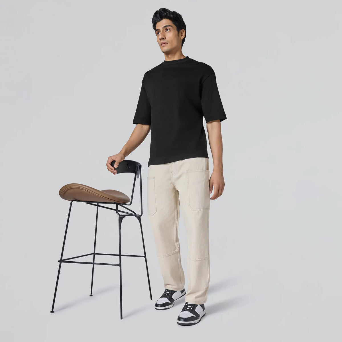 Drift Cotton Oversized T-shirts Pitch Black