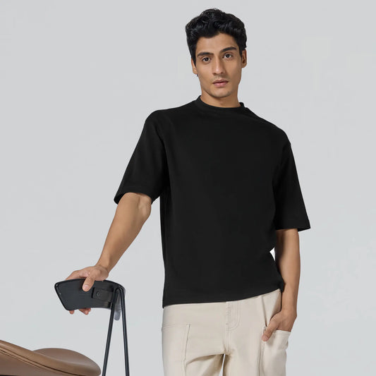 Drift Cotton Oversized T-shirts Pitch Black