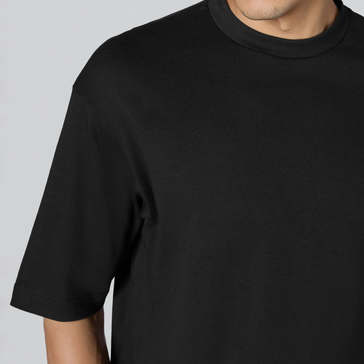 Drift Cotton Oversized T-shirts Pitch Black