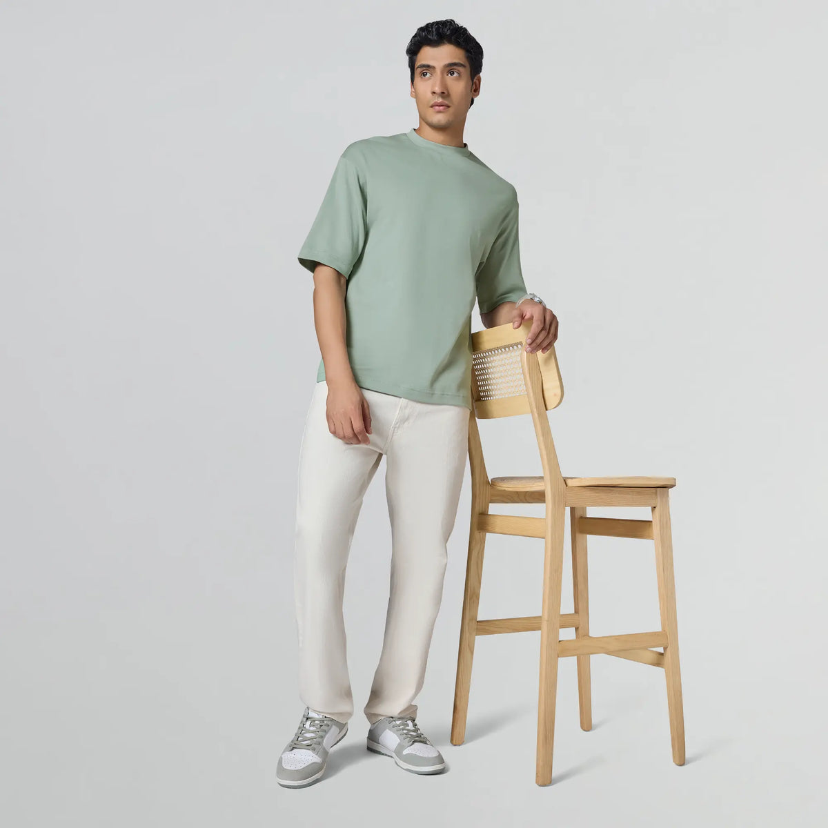 Drift Cotton Oversized T-shirts Sage Green