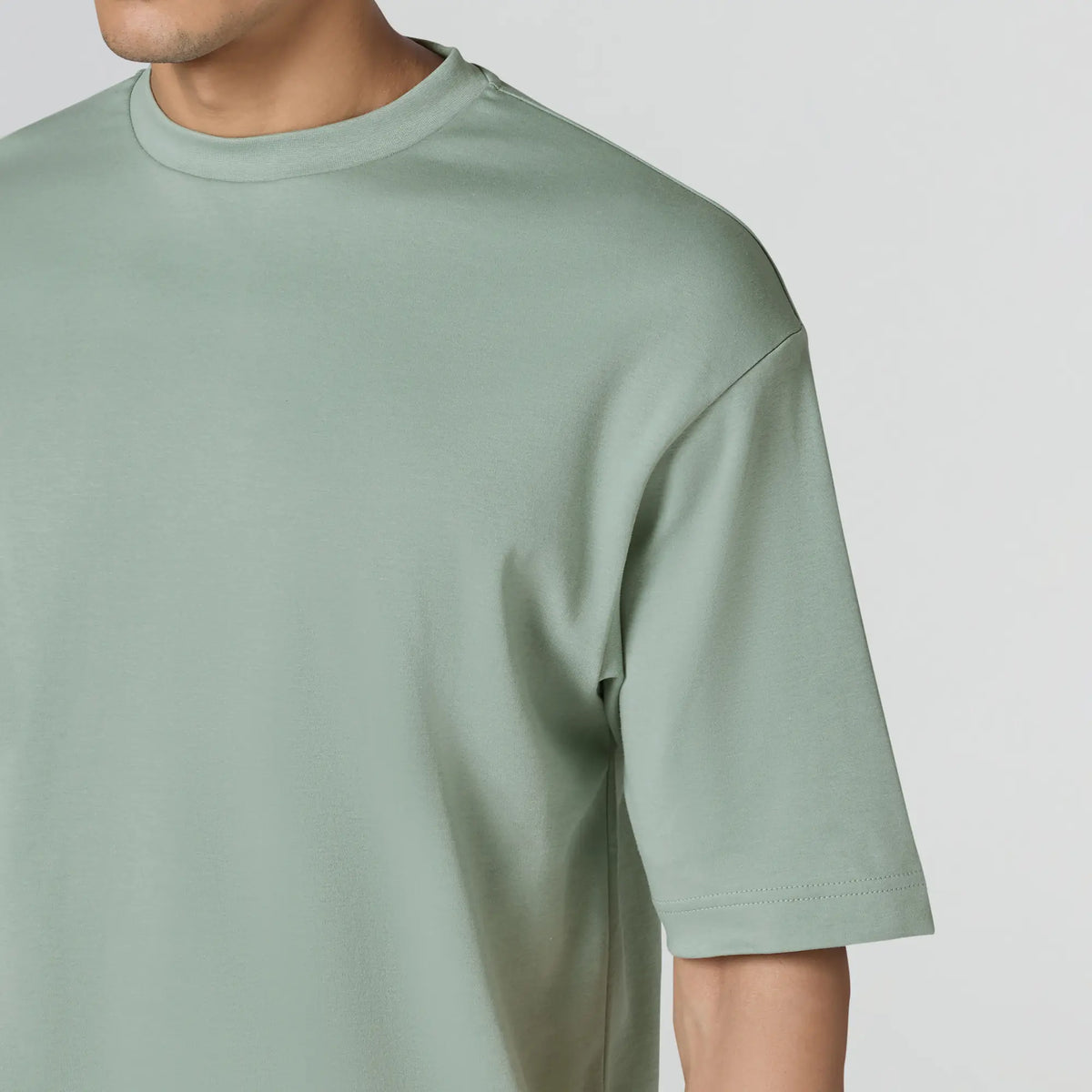 Drift Cotton Oversized T-shirts Sage Green
