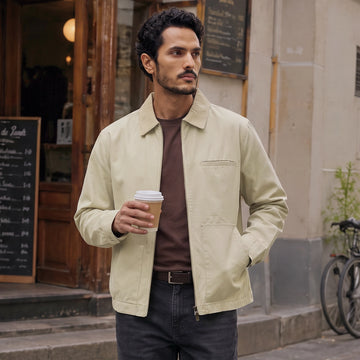Cotton Canvas Jacket - Dusty Beige