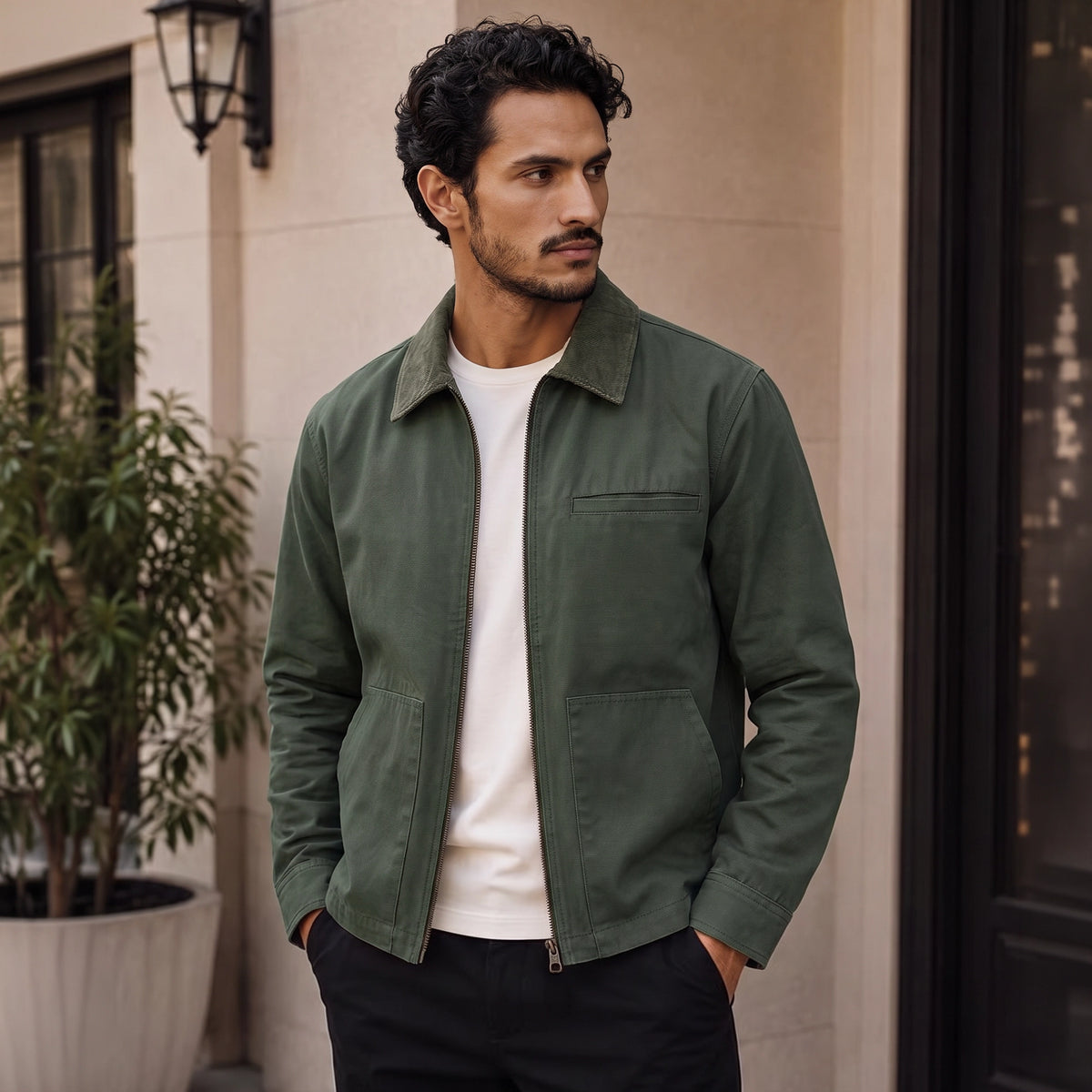 Y's オリーブグリーン カジュアルジャケット Cotton Canvas Jacket - Dusty Olive – XYXX Apparels