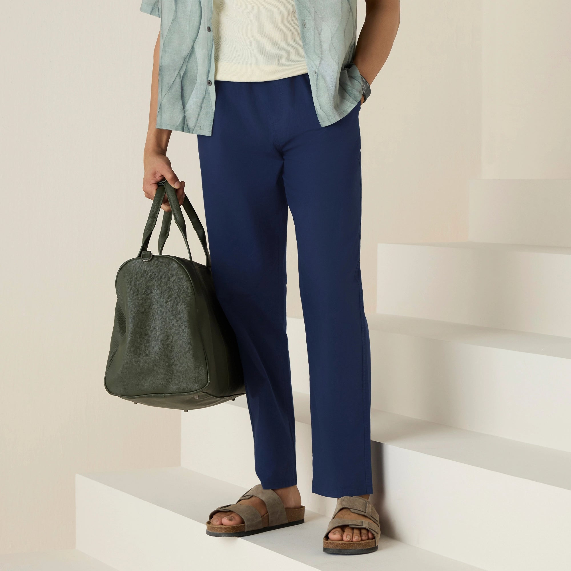 Zen Cotton Easy Pants Midnight Blue