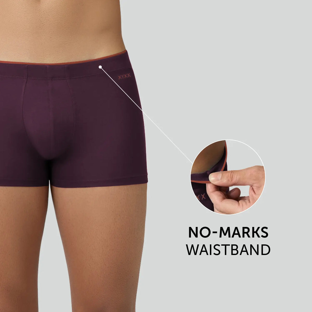 Uno Modal Trunks - Plum Red