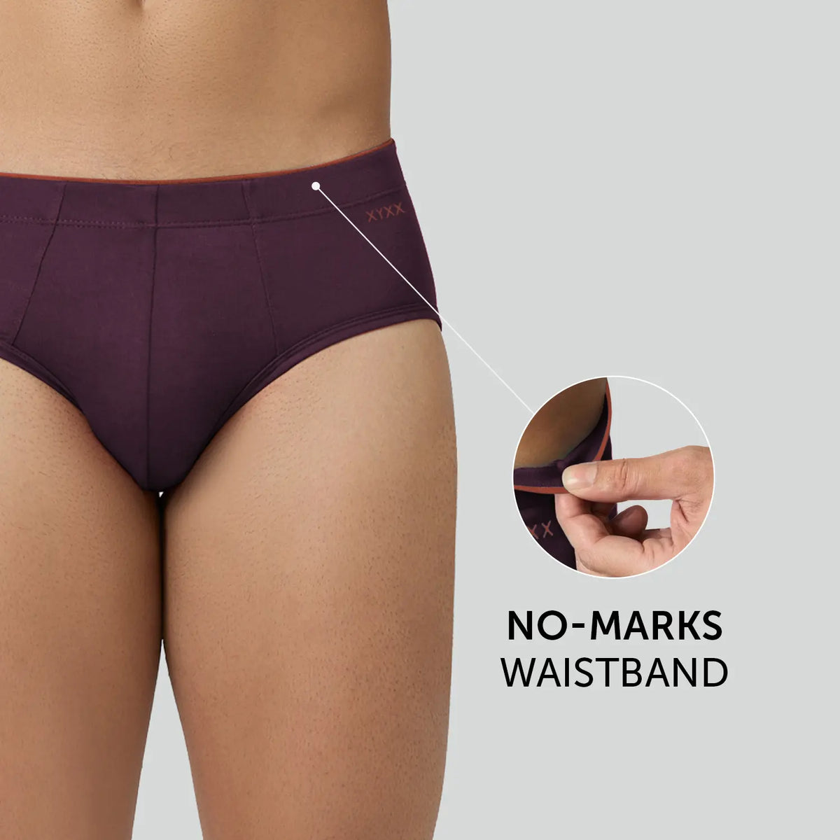 Uno Modal Briefs - Plum Red