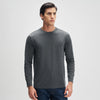 Full Sleeve Crew Neck T-Shirt - Charcoal Grey Melange