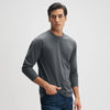 Full Sleeve Crew Neck T-Shirt - Charcoal Grey Melange