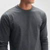 Full Sleeve Crew Neck T-Shirt - Charcoal Grey Melange