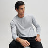Full Sleeve Crew Neck T-Shirt - Muted Grey Melange
