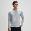 Full Sleeve Crew Neck T-Shirt - Muted Grey Melange