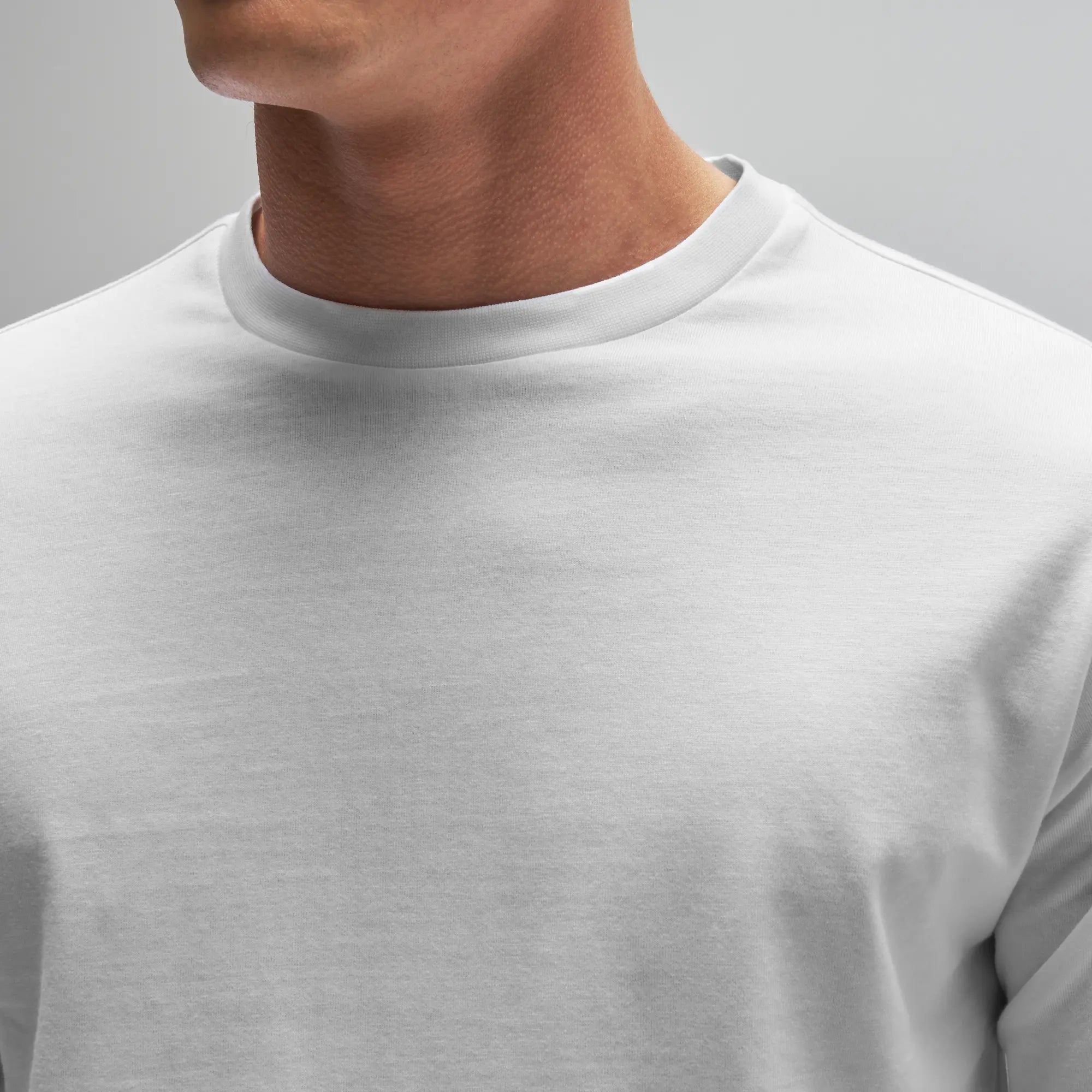 Full Sleeve Crew Neck T-Shirt - Polar White