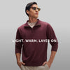 Half-Zip Pullover - Auburn Red