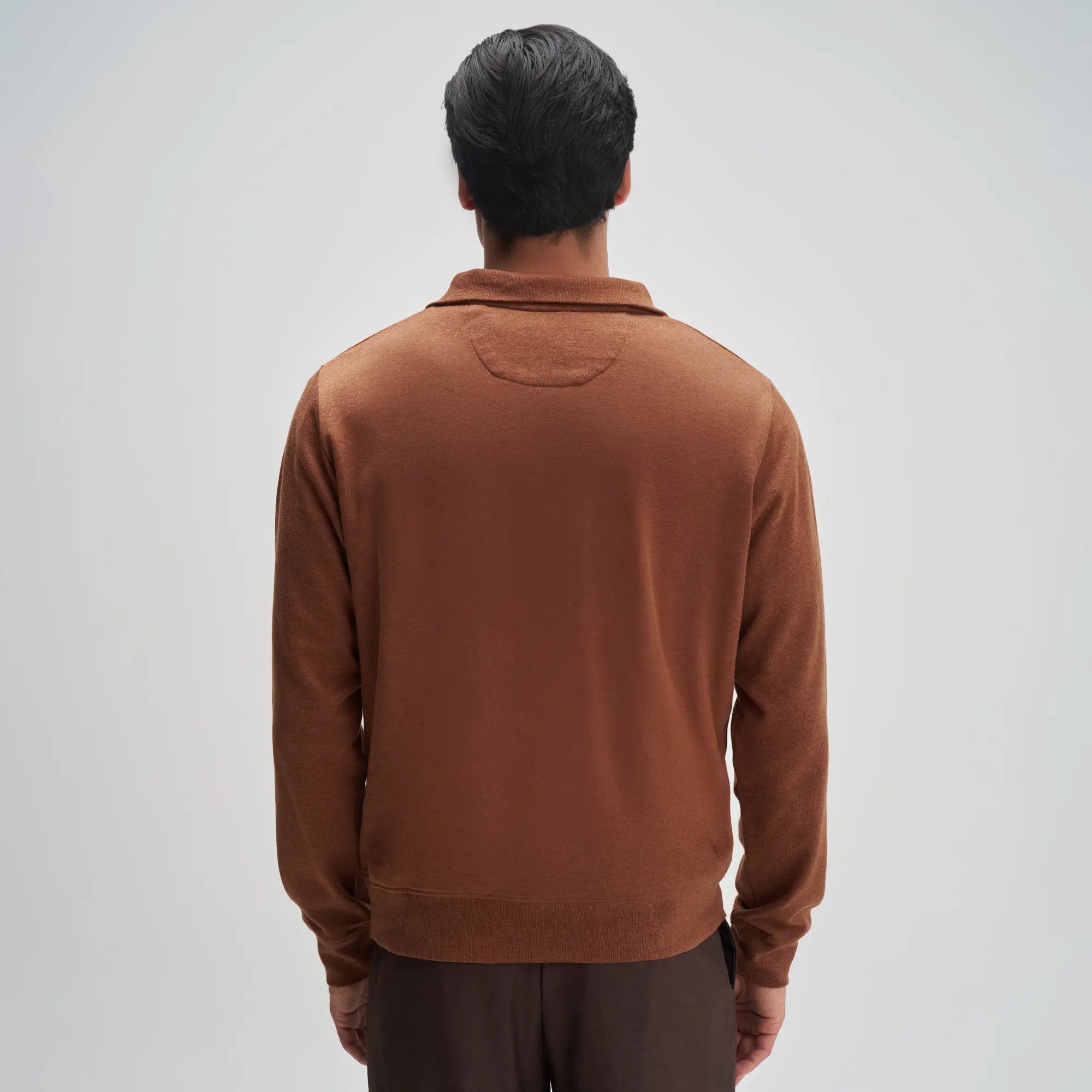 Half-Zip Pullover - Caramel Brown