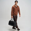 Half-Zip Pullover - Caramel Brown