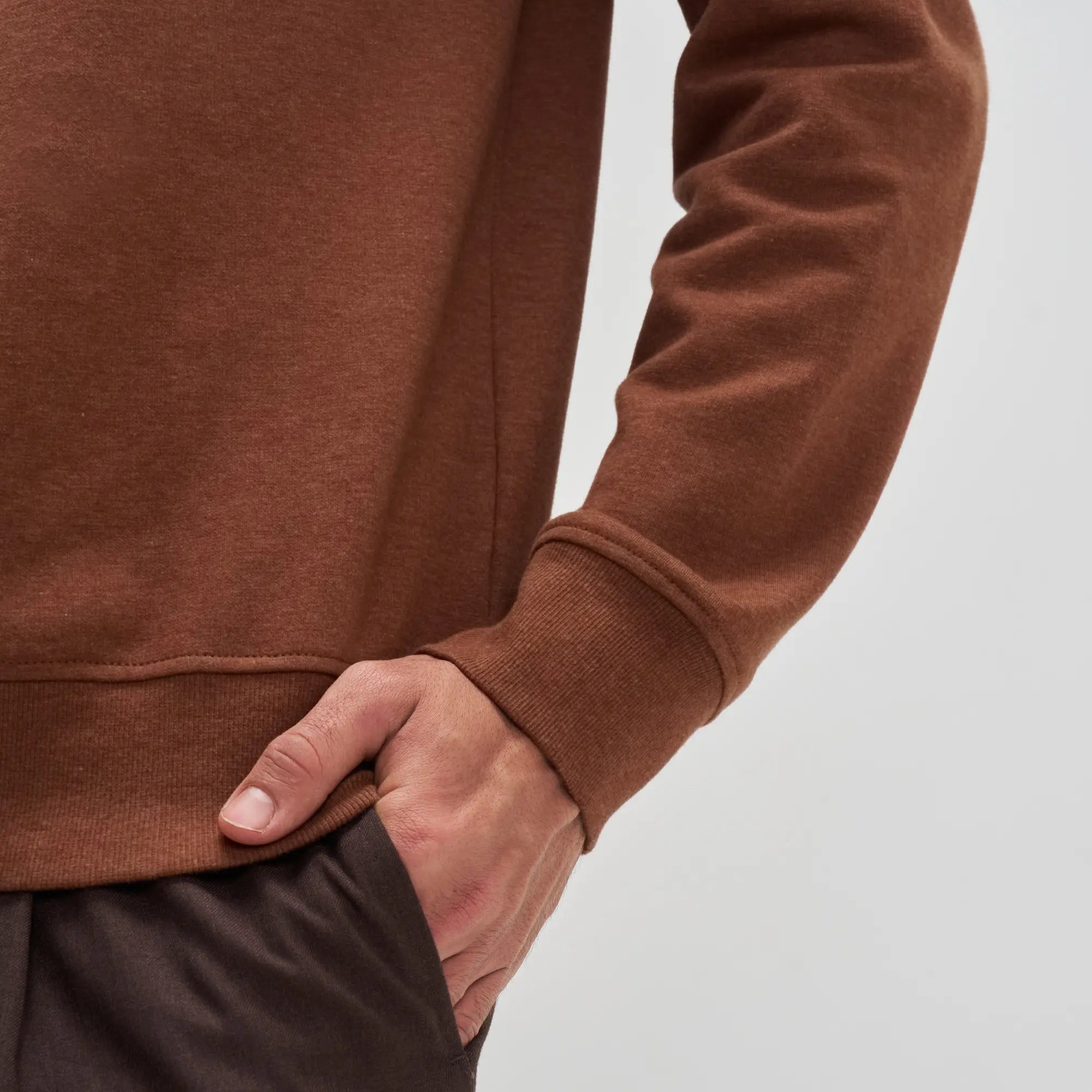 Half-Zip Pullover - Caramel Brown