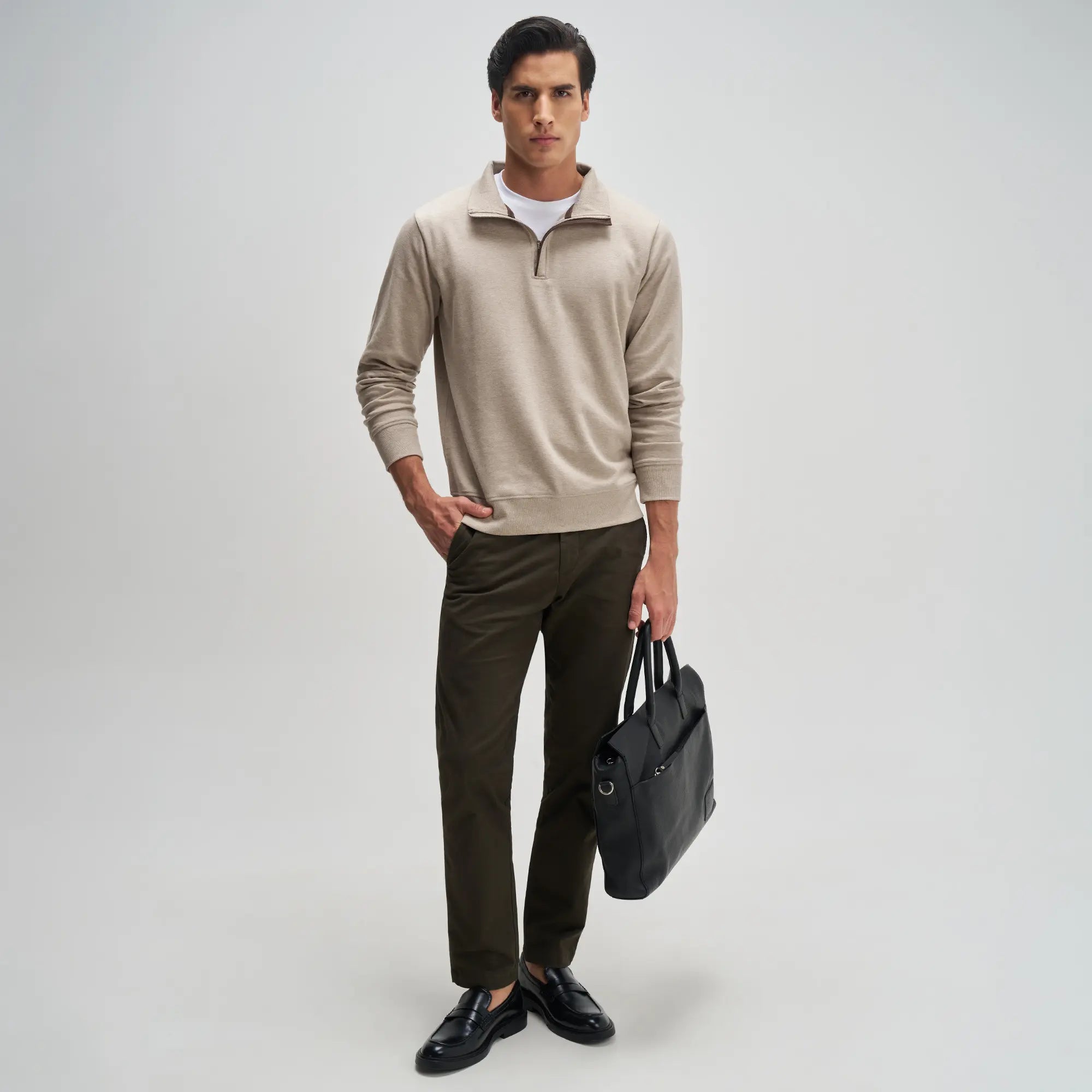 Half-Zip Pullover - Irish Beige