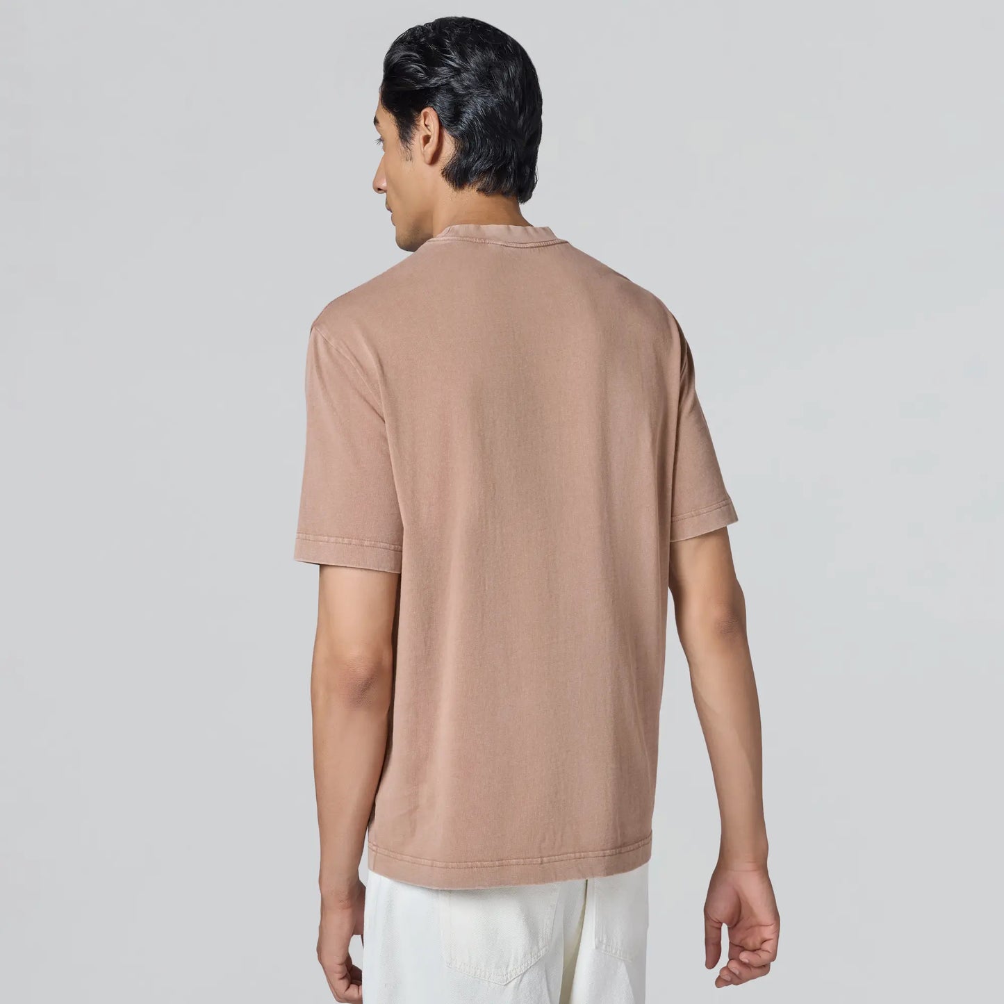 Haze Relaxed Fit Washed T-shirt - Mocha Brown