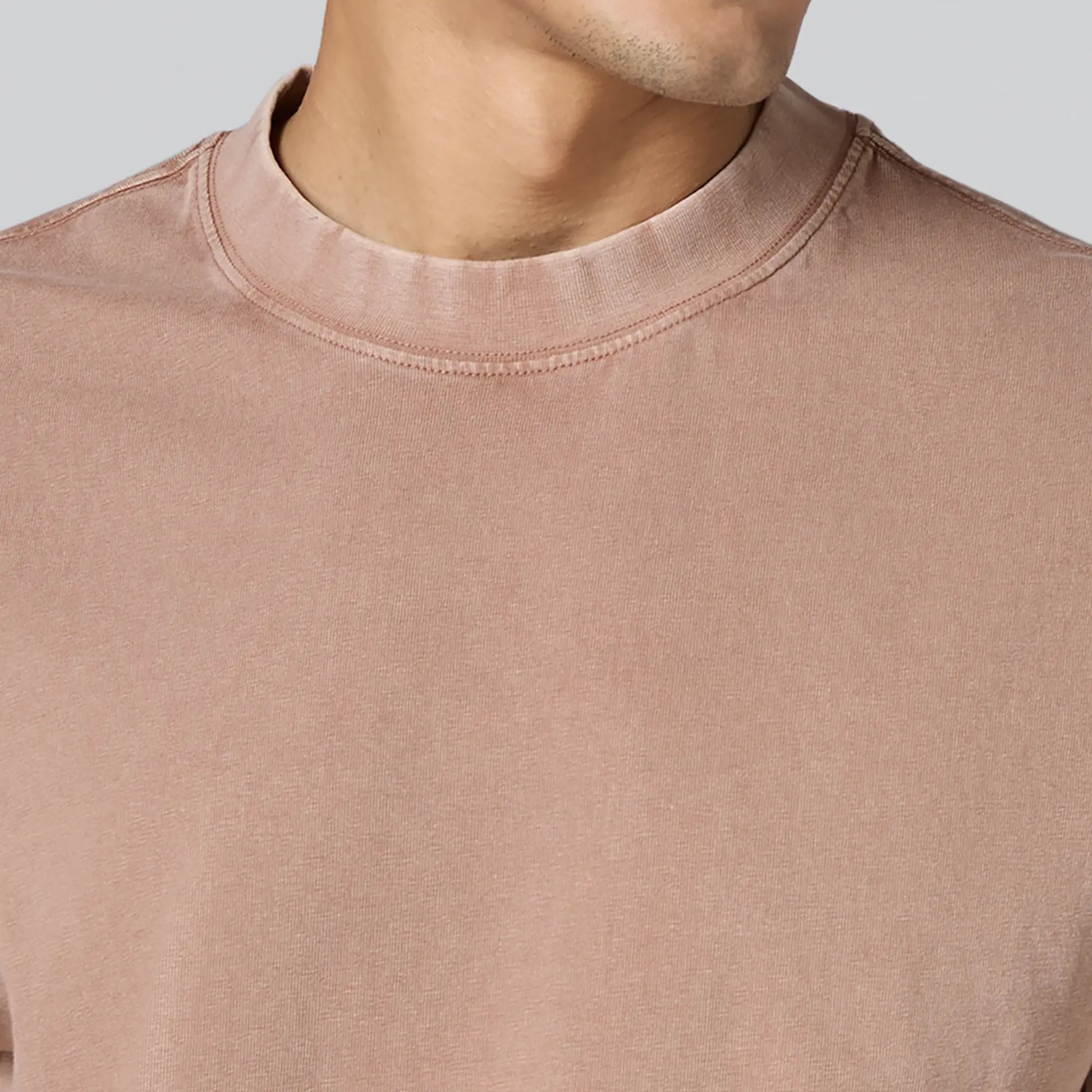 Haze Relaxed Fit Washed Crew Neck T-shirt Mocha Brown