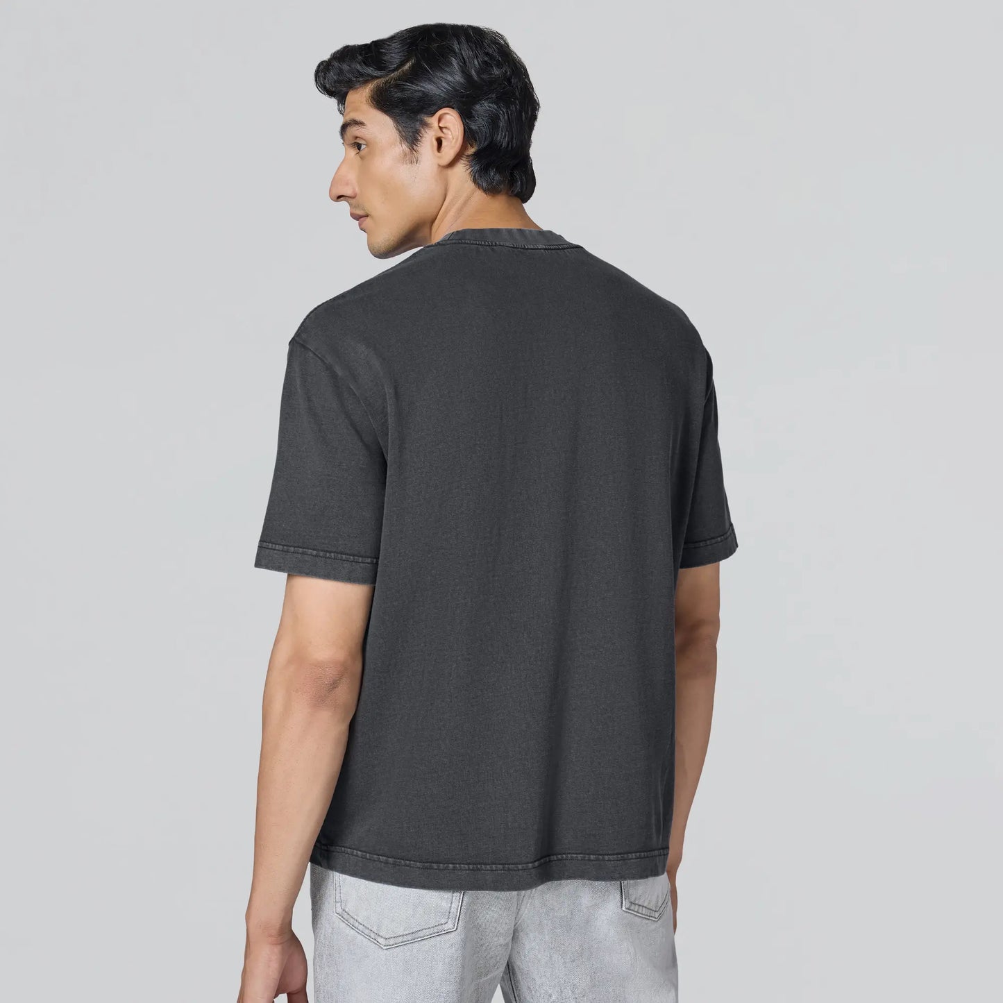 Haze Relaxed Fit Washed T-shirt - Pitch Black