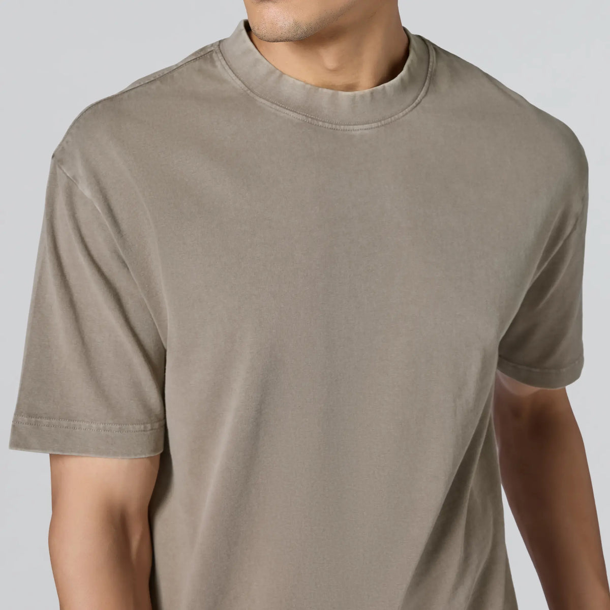 Haze Relaxed Fit Washed Crew Neck T-shirt Smokey Grey