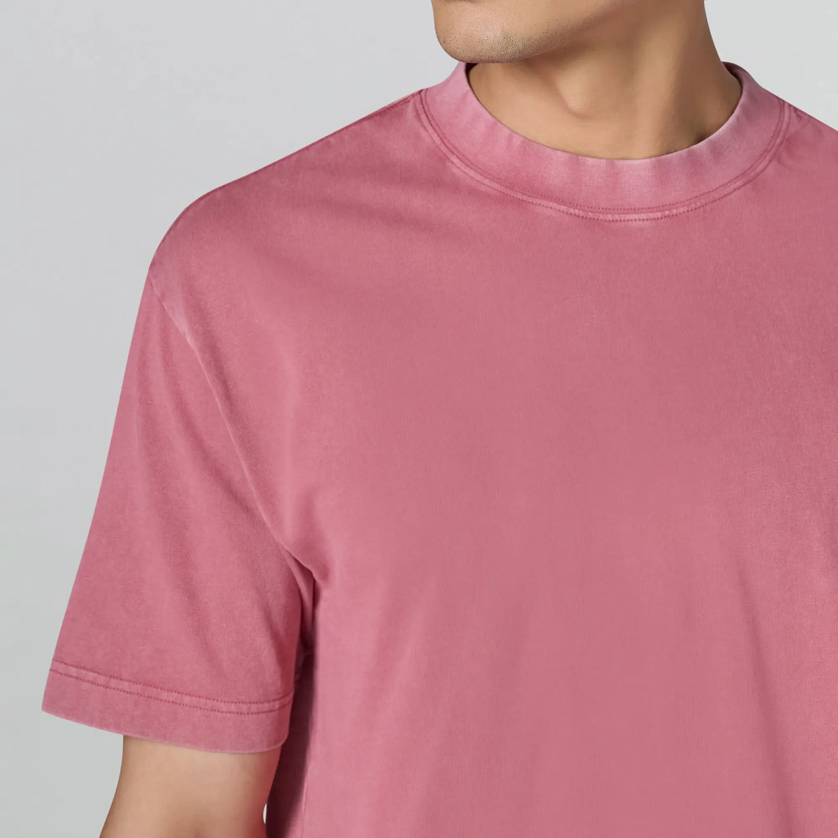 Haze Relaxed Fit Washed Crew Neck T-shirt Vintage Pink