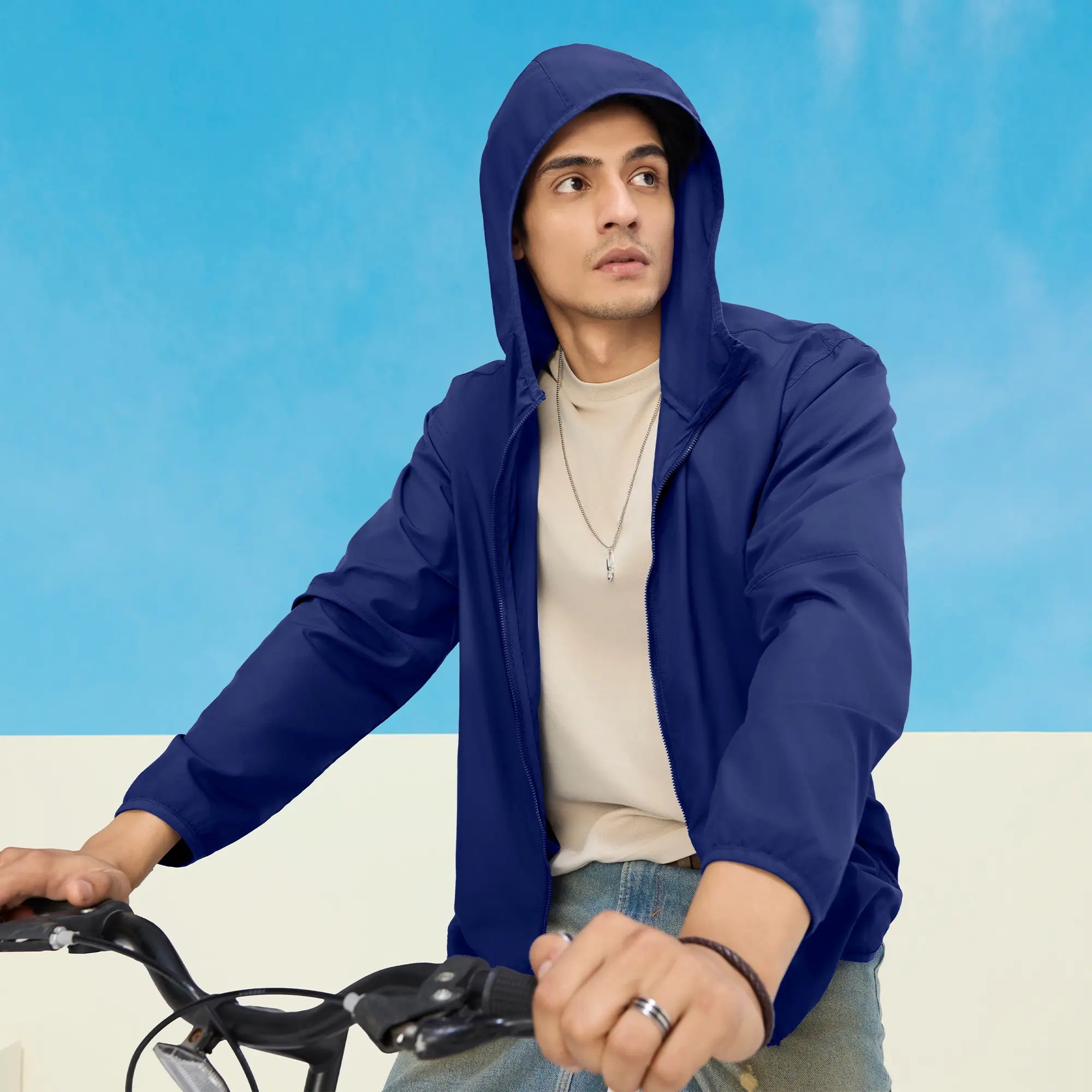 Ozone Polyester Parka Jacket - Estate Blue