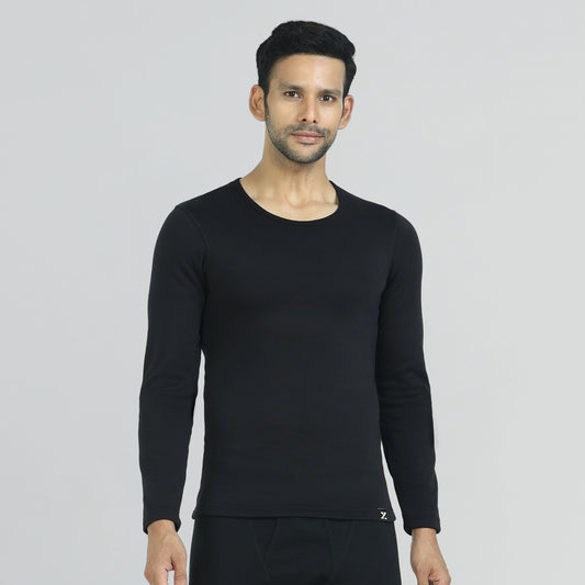 IntelliHeat Cotton Rich Fleece Full Sleeve Thermals - XYXX Crew