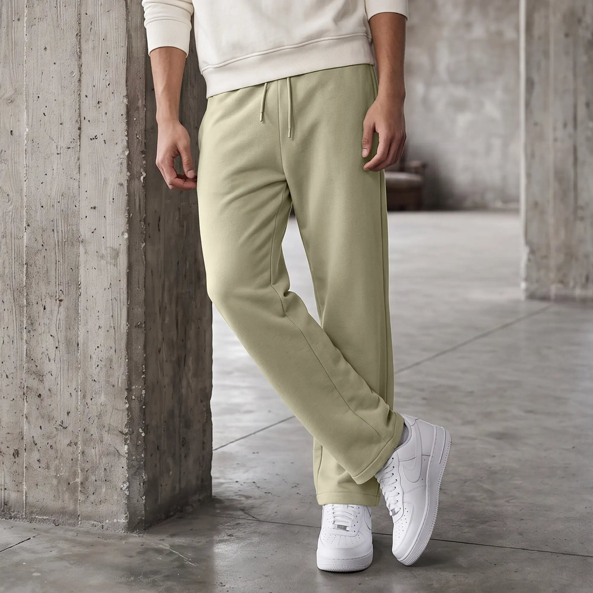 Pulse French Terry Cotton Blend Sweatpants Cascade Grey