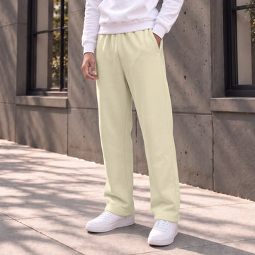 Pulse French Terry Cotton Blend Sweatpants Almond White