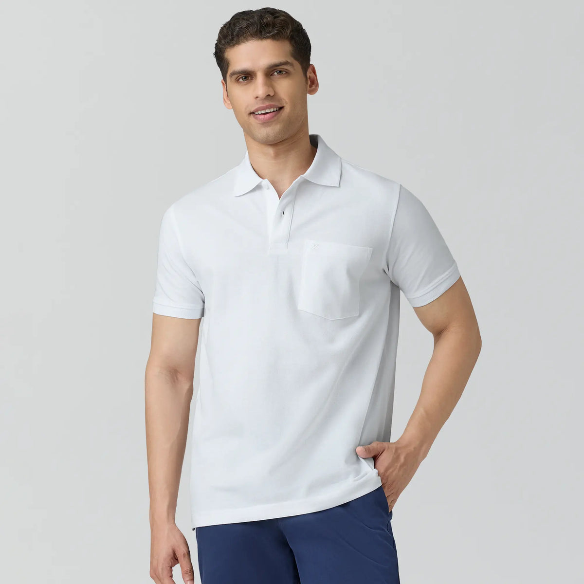Code Polo T-shirts Polar White