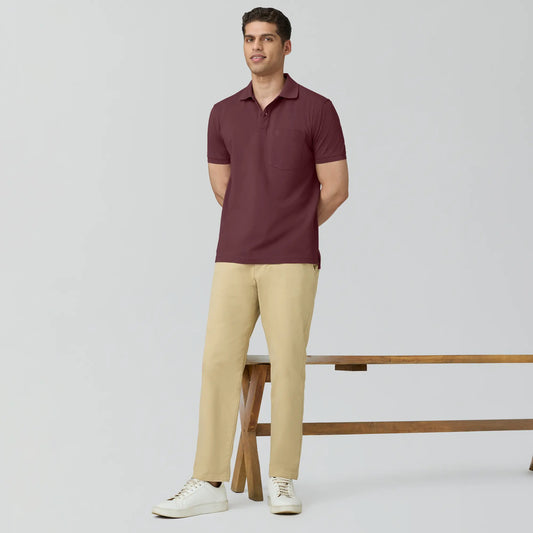 Code Polo T-shirts Merlot Maroon