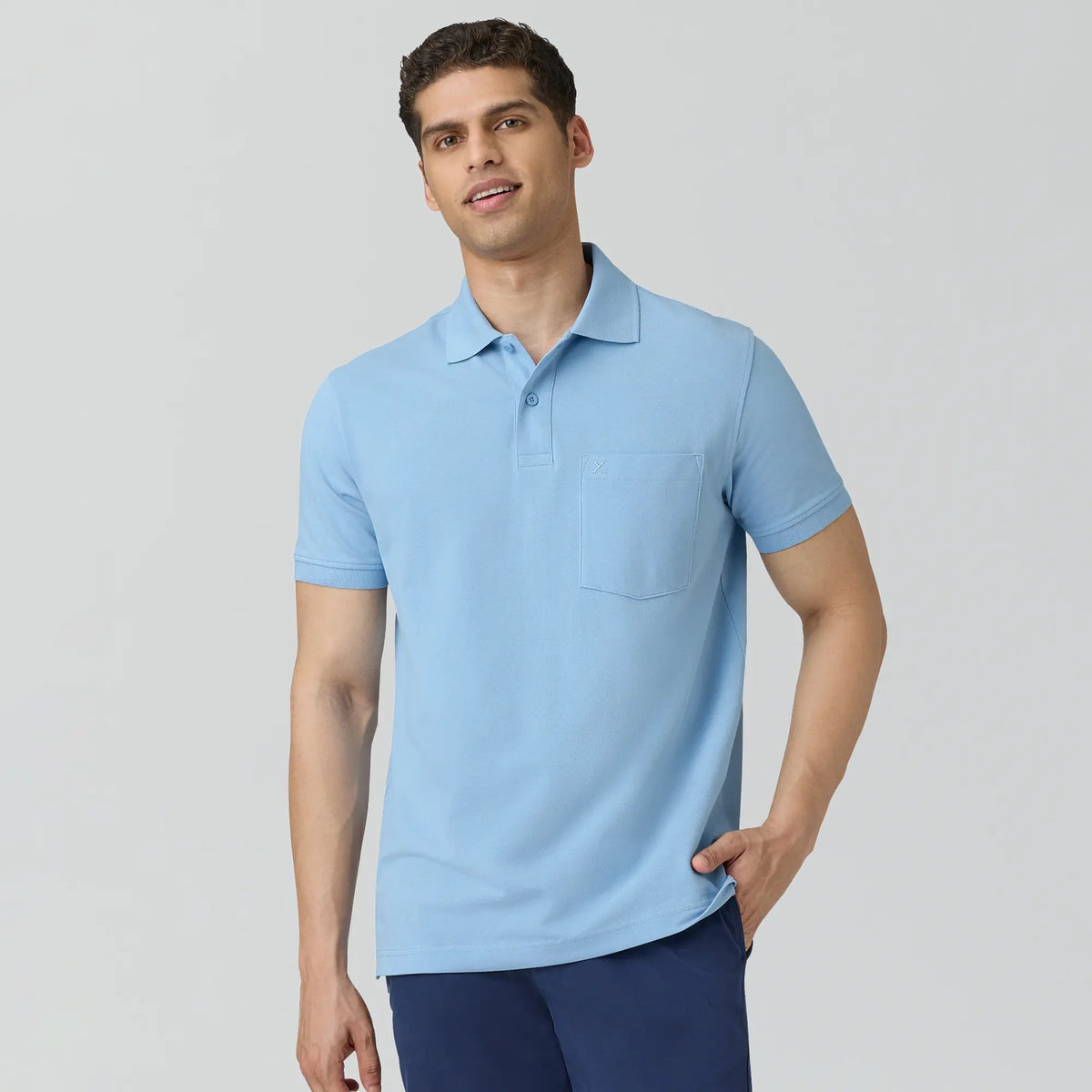Code Polo T-shirts Sky Blue