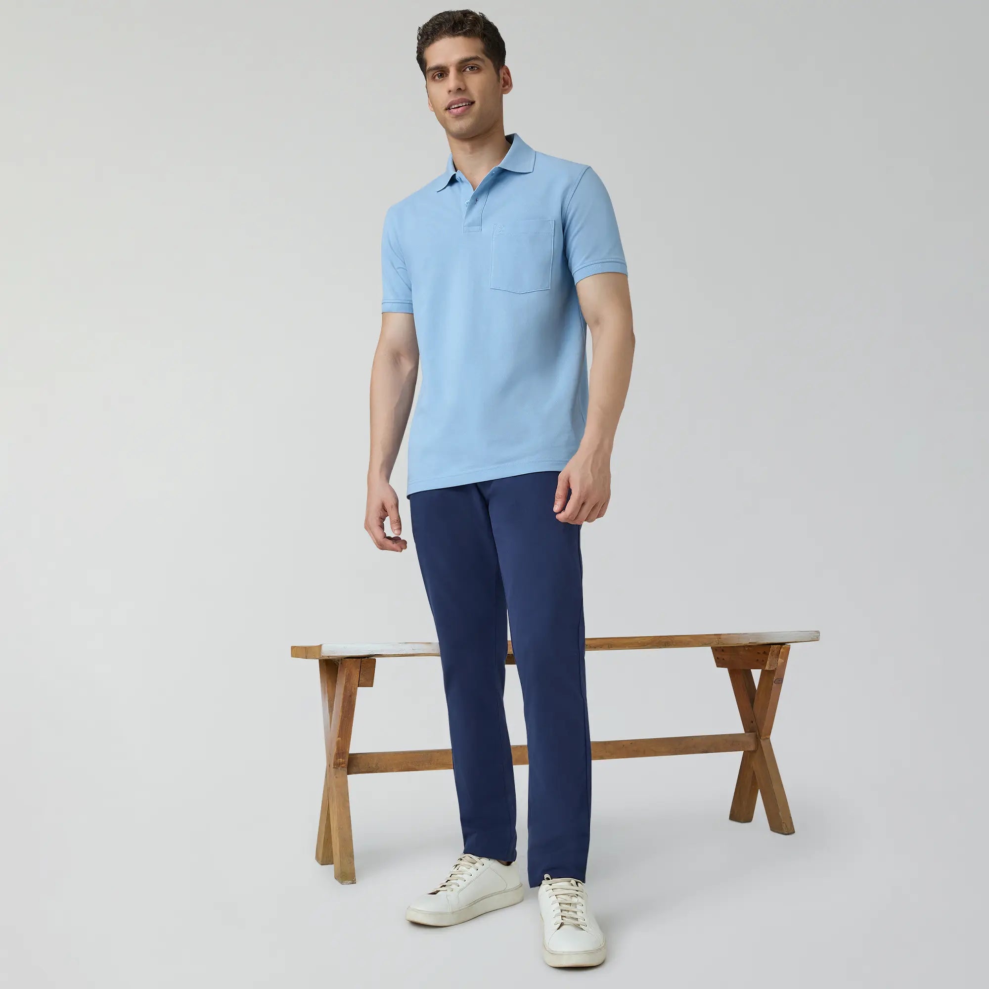 Code Polo T-shirts Sky Blue
