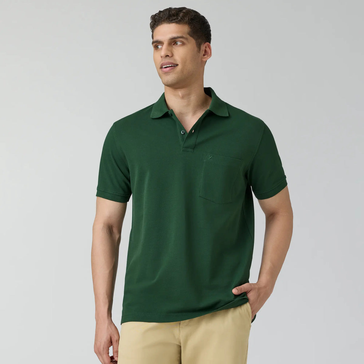 Code Polo T-shirts Basil Green