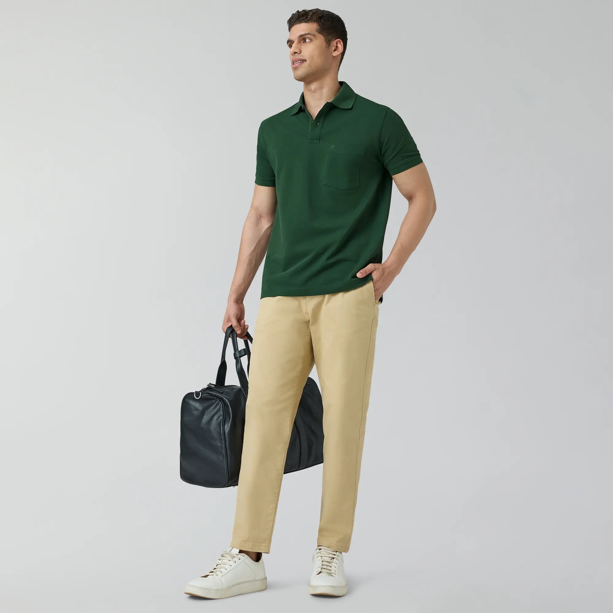 Code Polo T-shirts Basil Green